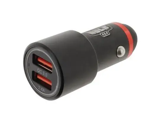 Hulk 4x4 Dual USB In Car Socket Charger - QC3.0 & 2.4 Amp Fan Favorite