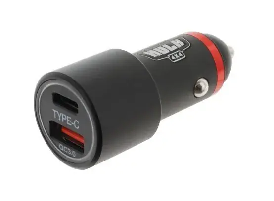 Hulk 4x4 Dual USB In Car Socket Charger - USB Type C & QC3.0 Crafted