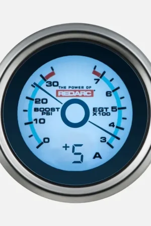 Redarc EGT & Boost Pressure 52mm Gauge with Optional Current Display Bargain