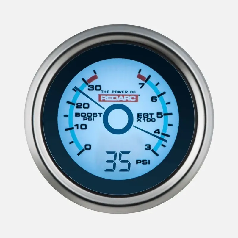 Redarc EGT + Boost Pressure Gauge with Optional Oil Pressure Display Today Only