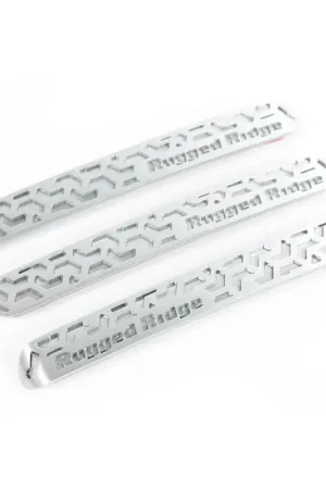 New Release Rugged Ridge Elite Dr Hndle Insert Brushed Tread 2D 07-18 Jeep Wrangler JK