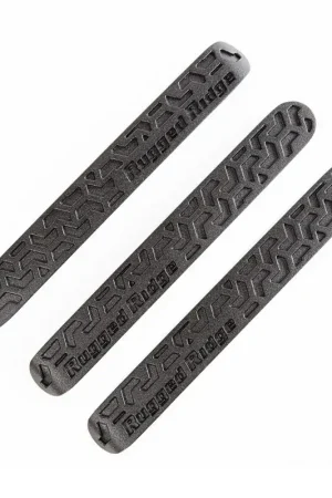 Rugged Ridge Elite Dr Hndle Inserts Black Tread 2Dr 07-18 Jeep Wrangler JK Best Choice