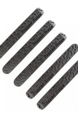 Holiday Sale Rugged Ridge Elite Dr Hndle Inserts Black Tread 4Dr 07-18 Jeep Wrangler JK