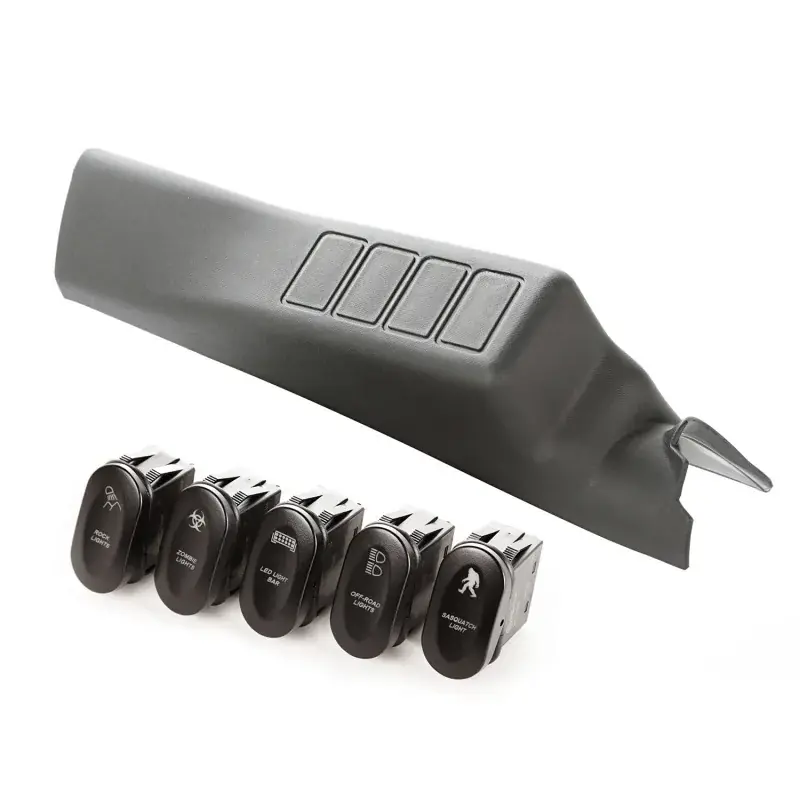 Rugged Ridge Etched A-Pillar 4 Switch Pod Kit LHD 11-18 JK Direct From Manufacturer