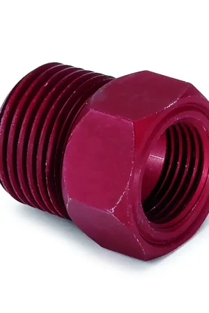Autometer Fitting Adapter 1/2" NPT Male Aluminum Red for Mech. Temp. Gauge Free Returns