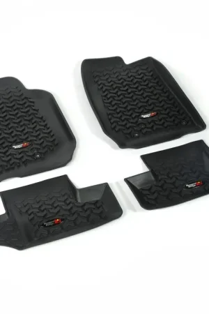 Rugged Ridge Floor Liner Front/Rear Black 2007-2018 Jeep Wrangler JK 2 Dr Best Price
