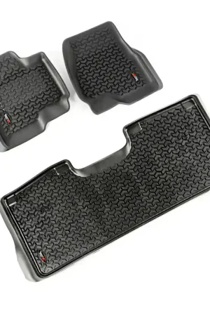 Rugged Ridge Floor Liner Front/Rear Black 2015-2017 Ford F-150 / Raptor Popular