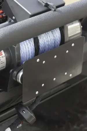 Rugged Ridge Front Hawse Fairlead License Plate Mounting Bracket Original