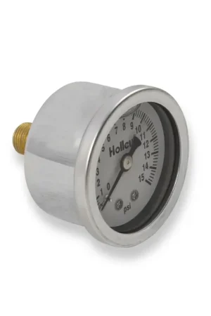 Holley Fuel Pressure Gauge Liquid-Filled - Mechanical - 0-15 PSI Latest