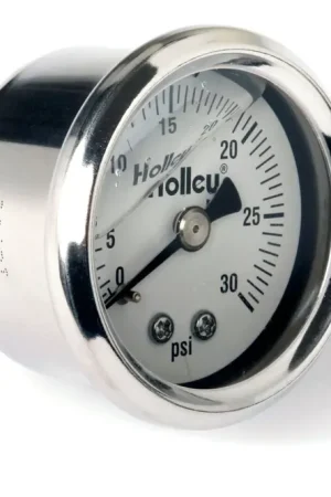 Get Yours Holley Fuel Pressure Gauge Liquid-Filled - Mechanical - 0-30 PSI