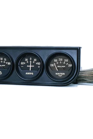 Autometer Gauge Console OILP/WTMP/Amp 2-1/16" 100 PSI/280 °F/60A Black Dial Black BZL AG Place Order
