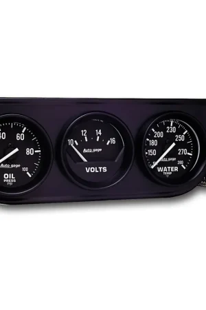 Autometer Gauge Console OILP/WTMP/Volt 2-1/16" 100 PSI/280 °F/18V Mech Black Dial Black BZL AG Trending