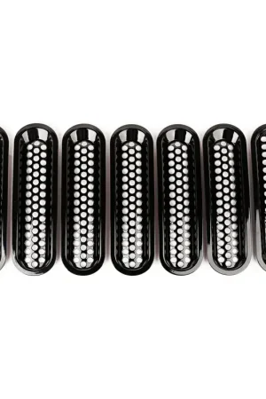Free Shipping Rugged Ridge Grille Inserts Perforated 07-18 Jeep Wrangler