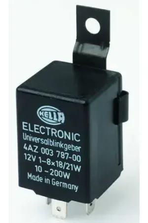 Hella H/Duty Flasher Unit Electronic 12V 200W Max Load 4 Pin Clearance
