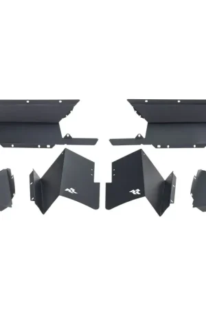 Authentic Rugged Ridge Inner Fender Liners Rear Aluminum Black 20-21 Jeep Gladiator JT