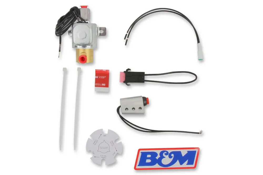 Price Cut B&M Launch Control Kit - Universal Kit Includes Solenoid, Button Switch, Switch Mount, Fuse, and Indicator Light.