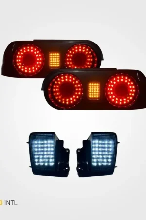 Genuine Boosted International LED Conversion Bundle (Skyline R32 89-94) - Reverse (Passenger) + Fog (Driver) OEM Housing + LED Kit Assembled