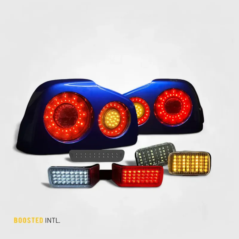 Boosted International LED Conversion Bundle (Skyline R34 99-02) - Standard GTR Reverse (Passenger) + Reverse (Driver) OEM Housing + LED Kit Assembled NISMO Style Must Have
