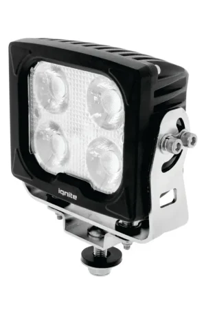 Best Choice Ignite LED Square Work Lamp Flood Beam 9-36V 43W 4 Leds Slim Blk Housing 5,400 Lumens Ip69K