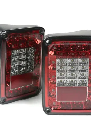 Handmade Rugged Ridge Led Tail Light Set Smoke 07-18 Jeep Wrangler