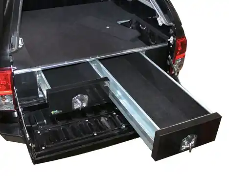 Worldwide Shipping Ironman 4x4 Locksafe Twin Drawers Wing Kit - 1300mm (Hilux 97-04 SR-SR5)