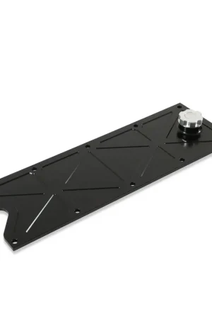 Affordable Holley LS Valley Cover with Oil Fill - Black Billet For GM LS1/LS6 Applications, Trussed Design