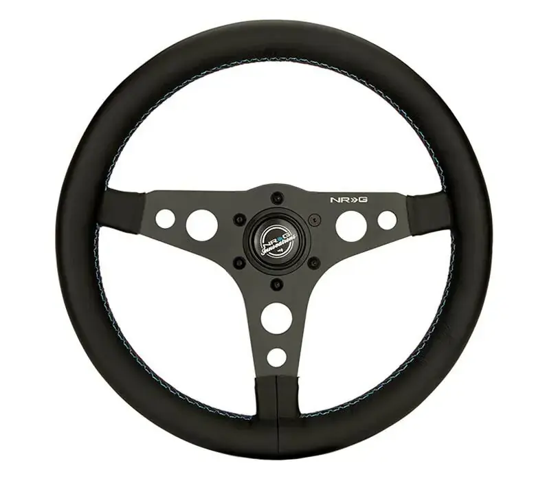 Today Only NRG NRG 350mm Sport Steering Wheel w/ M3 Stitching and Non Deep Dish - Black