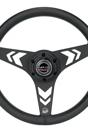 Popular NRG NRG Aluminum Steering Wheel 330mm - Arow Cutout - Ergonomic Grip - Anadized Pink