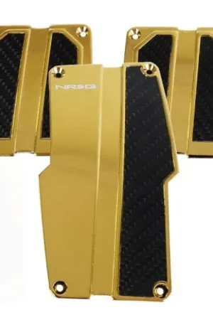 Editor’s Pick NRG NRG Brushed Aluminum Sport Pedal M/T - Chrome Gold w/Black Carbon