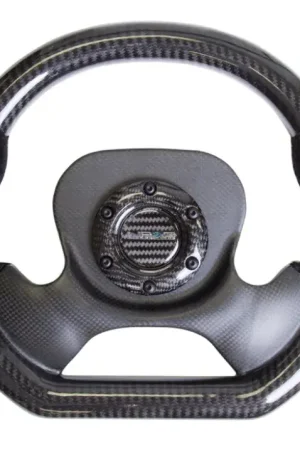 NRG NRG Carbon Fiber Steering Wheel (320mm) CF Center Plate & Two-Tone Carbon w/Suede Trim Handles Luxury