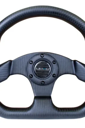 Budget NRG NRG Carbon Fiber Steering Wheel (320mm) Flat Bottom Matte Black Carbon