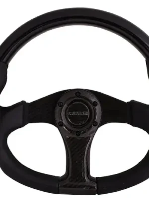 NRG NRG Carbon Fiber Steering Wheel (350mm) Oval Shape w/Black Carbon & Leather Trim No Minimum Order