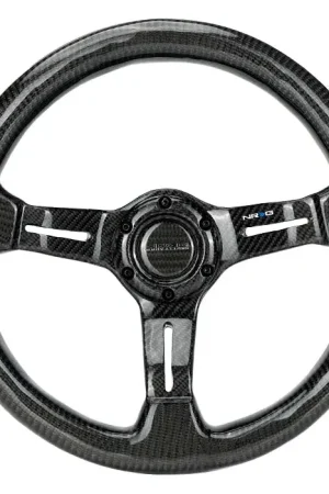 NRG NRG Carbon Fiber Steering Wheel 350mm / 1.5in Deep Dish w/ Carbon Fiber Center Spoke Same Day Shipping