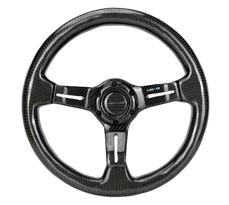 NRG NRG Carbon Fiber Steering Wheel 350mm / 1.5in Deep Dish w/ Carbon Fiber Center Spoke Same Day Shipping