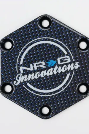 NRG NRG Carbon Fiber w/ Blue Texalium Fabrics Horn Delete Button Circular Logo Front/ Back Brand New