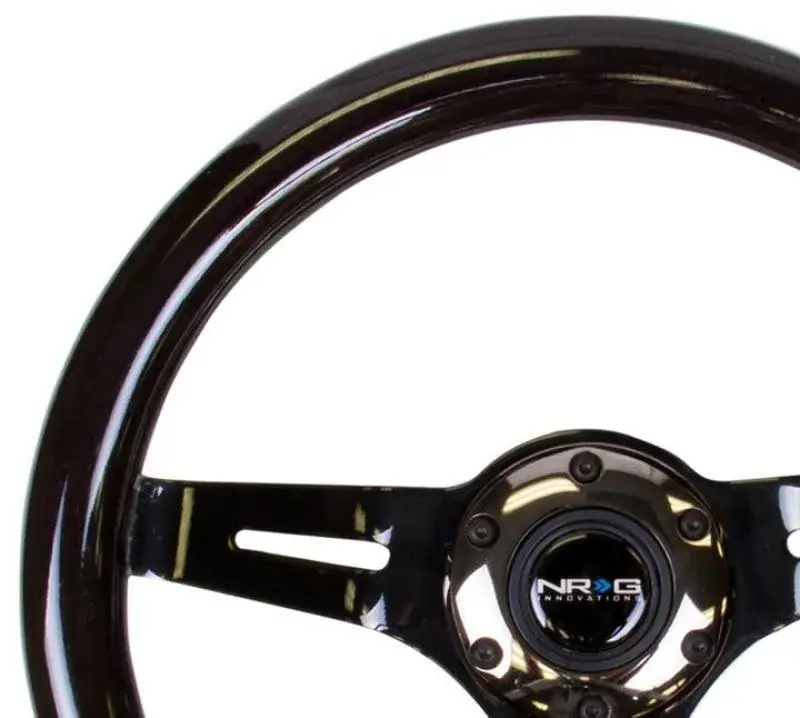 NRG NRG Classic Wood Grain Steering Wheel (310mm) White w/Neochrome 3-Spoke Center New Release