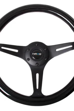 Place Order NRG NRG Classic Wood Grain Steering Wheel (350mm) Black Paint Grip w/Black 3-Spoke Center