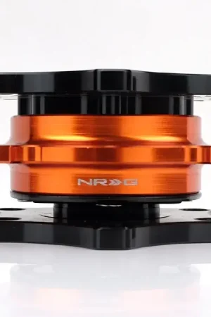 Direct From Factory NRG NRG Quick Release - Black Shinny Body / Orange Shinny Ring SFI SPEC 42.1