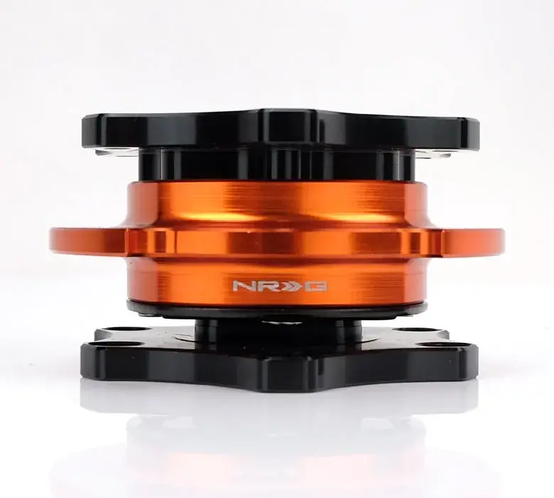 Direct From Factory NRG NRG Quick Release - Black Shinny Body / Orange Shinny Ring SFI SPEC 42.1