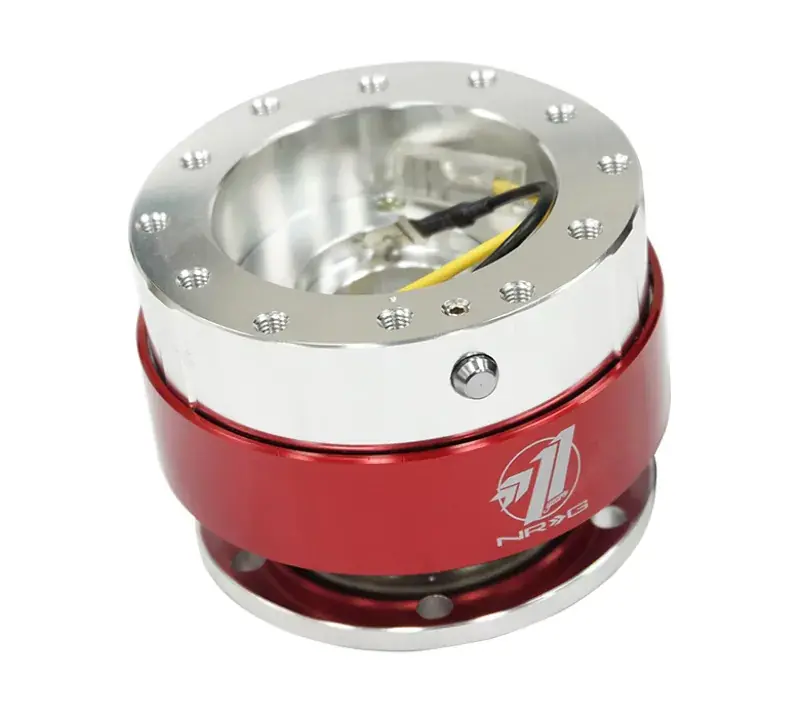 NRG NRG Quick Release - Silver Body/ Red Chrome Ring Hassle-Free Returns
