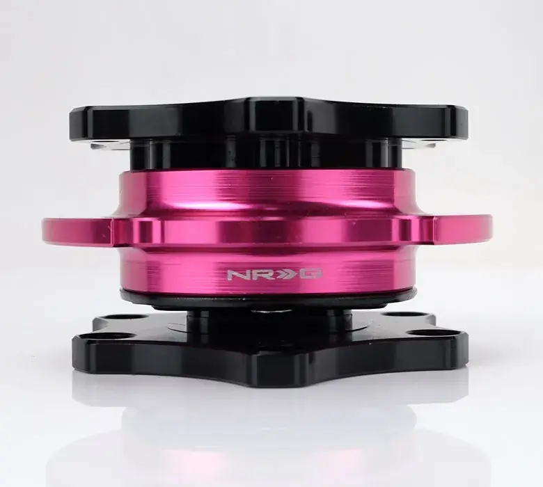 Exclusive NRG NRG Quick Release Gen 2.0 - Black Shinny Body / Pink Shinny Ring SFI Spec 42.1