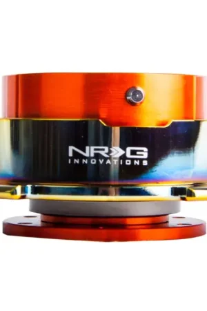 Final Sale NRG NRG Quick Release Gen 2.5 - Orange Body / Neochrome Ring