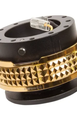 NRG NRG Quick Release Kit - Pyramid Edition - Black Body / Chrome Gold Pyramid Ring Best Price