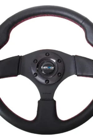 Fresh Stock NRG NRG Reinforced Steering Wheel (320mm) Leather w/Red Stitch