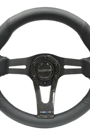 NRG NRG Reinforced Steering Wheel (320mm) w/Carbon Center Spoke Secure Checkout