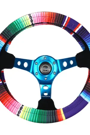 Price Cut NRG NRG Steering Wheel Cover - Mexicali Stretch Polyester w/ PrismaTag