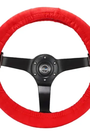 NRG NRG Steering Wheel Cover - Red Stretch Micro Fiber w/ NRG Tag Trending