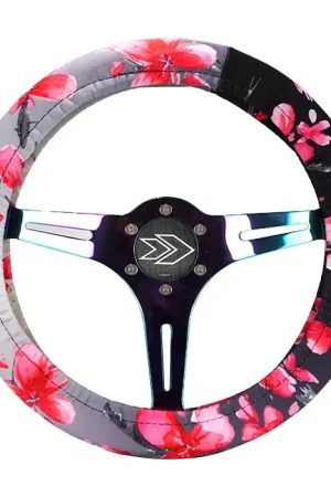 NRG NRG Steering Wheel Cover - Sakura Stretch Polyester w/ PrismaTag Don’t Miss Out