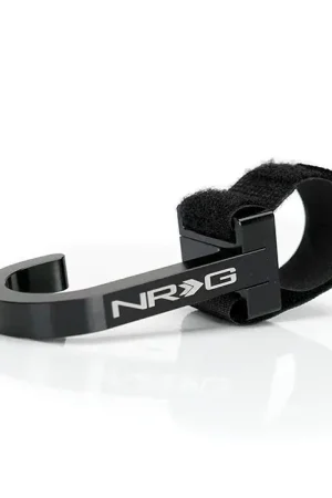 NRG NRG Steering Wheel Hook CNC Aluminum w/ Laser Logo - Black Wholesale