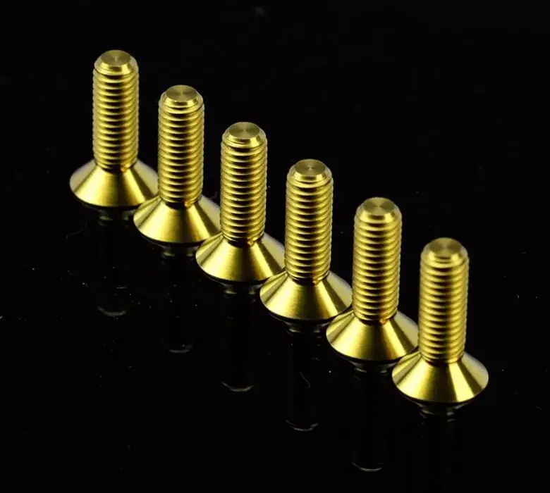 Next Day Delivery NRG NRG Titanium Gold Steering Wheel Screw Kit Upgrade- Conical 12mm